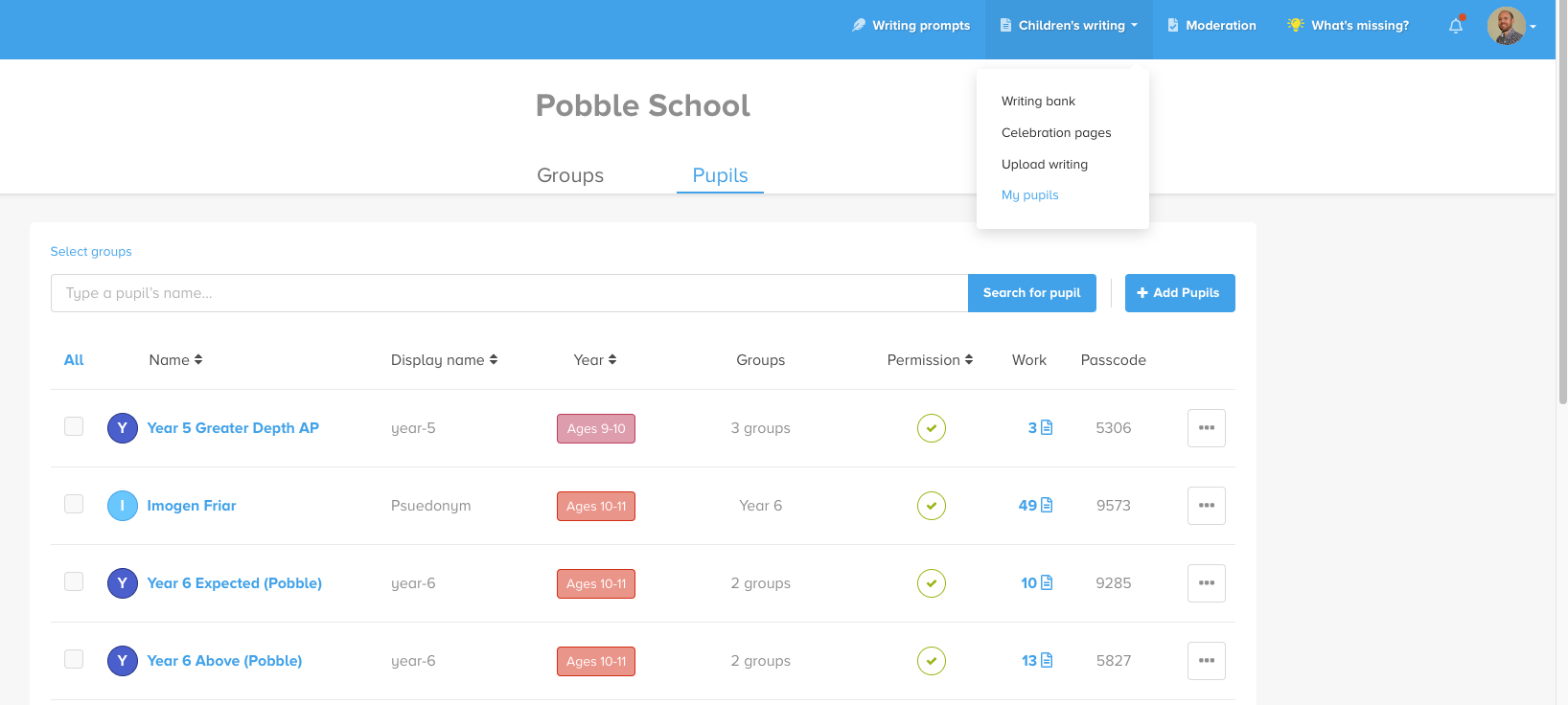 How does a pupil log in?